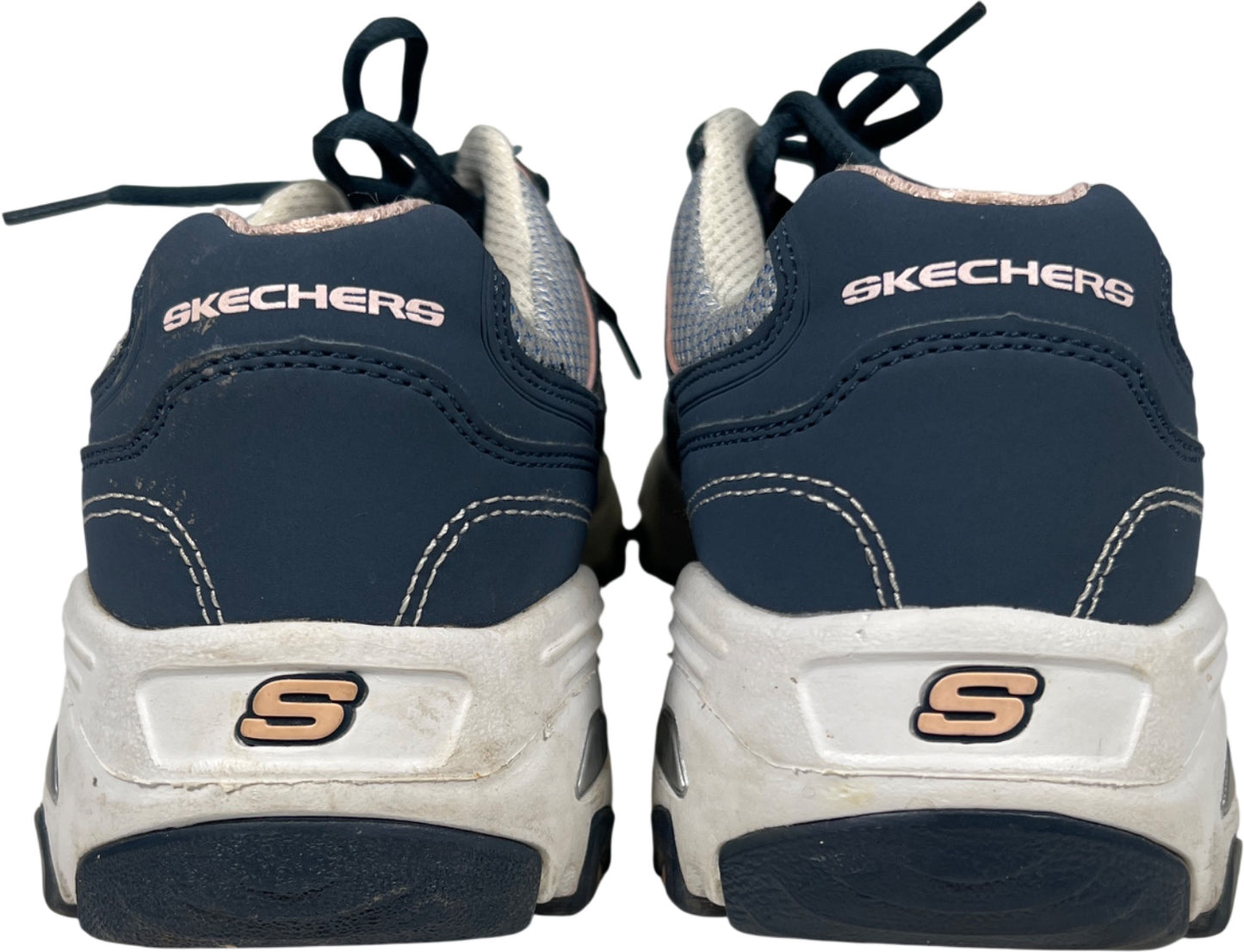 Skechers Women’s Blue D’Lites Memory Lace Up Walking Sneakers - 8.5 Wide