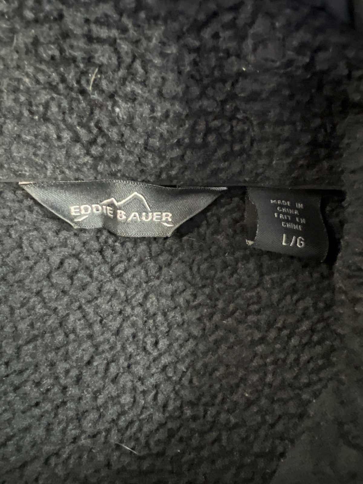 Eddie Bauer Women’s Black Fleece Lined Full Ripstop Zip Soft Shell Jacket - L