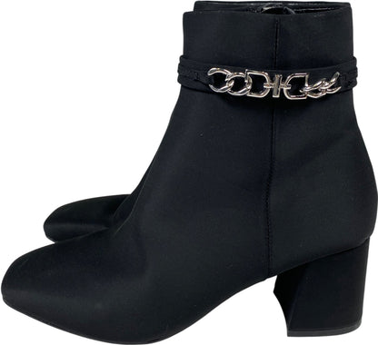 Unisa Women’s Black Textile Violet Side Zip Heeled Boots - 6.5