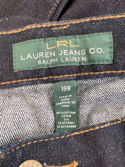 Lauren Ralph Lauren Women’s Dark Wash Classic Straight Denim Jeans - 18W