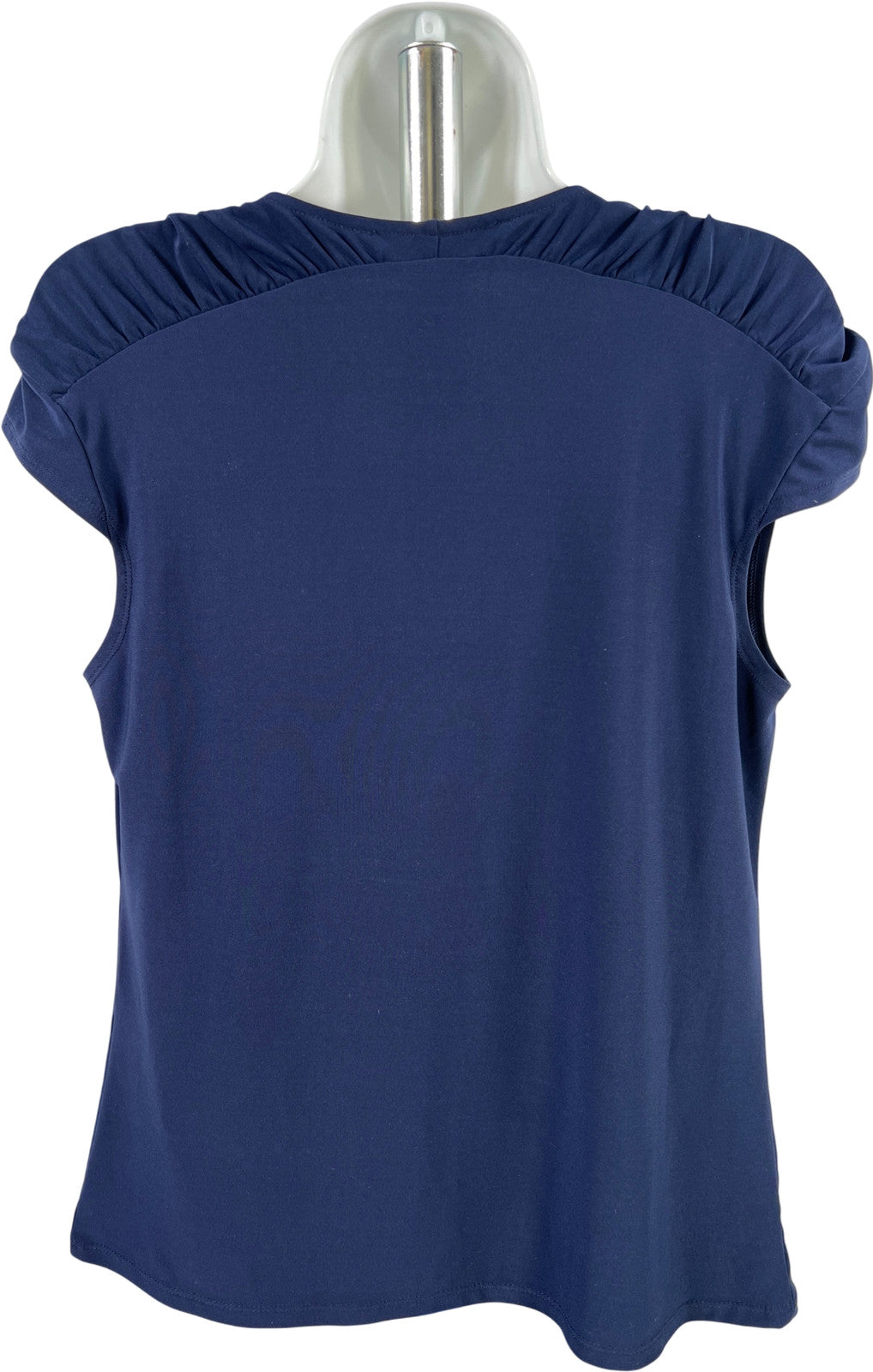 White House Black Market Women’s Blue Cinch Sleeve Blouse - S