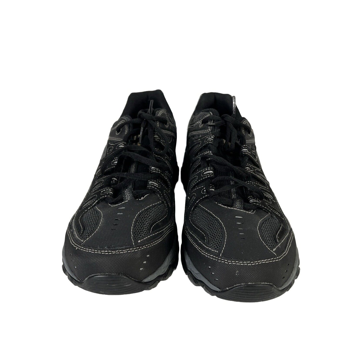 Skechers Men's Black After Burn Lace Up Walking Shoes - 14 Extra Wide