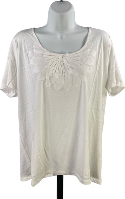 Talbots Women’s White Short Sleeve T-Shirt - 2X Petite