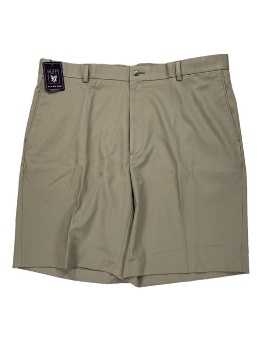 NEW Oxford Golf Men's Brown Flat Front Stretch Golf Shorts - 40