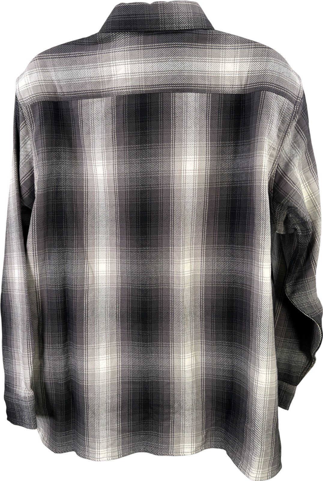 Old Navy Men’s Gray/White Plaid Oversized Twill Shirt Jacket - XXL