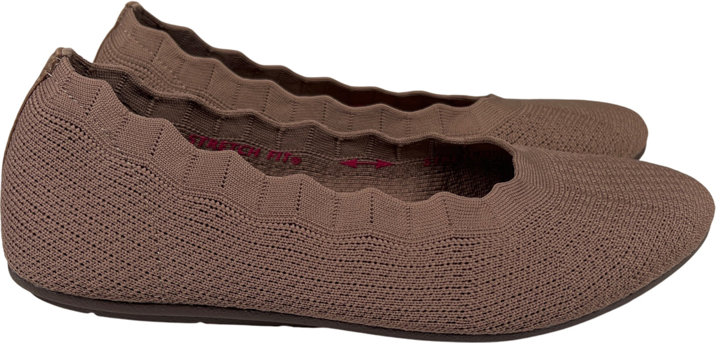 Skechers Women’s Brown Air Cooled Stretch Memory Foam Flats - 6.5