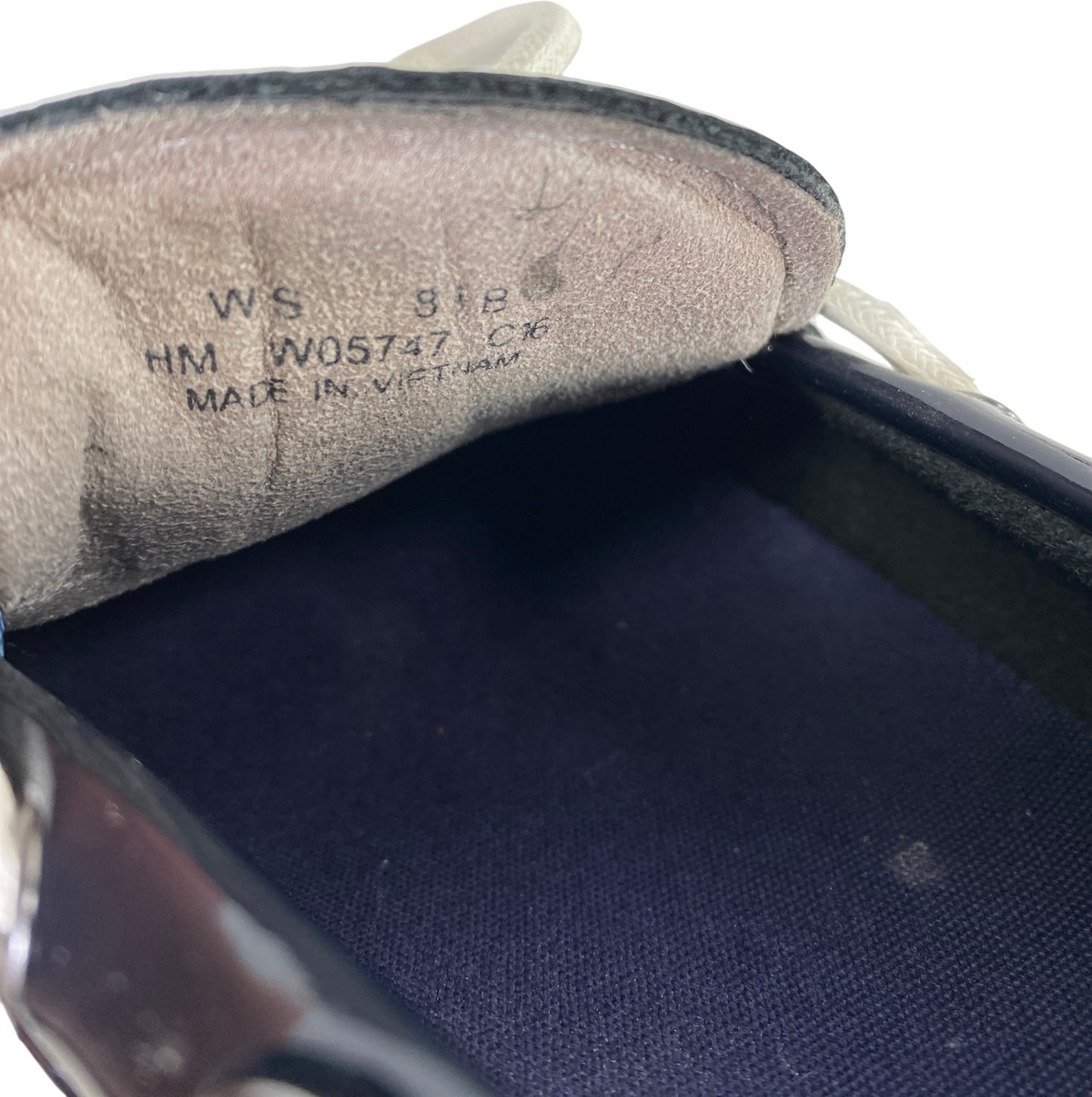 Cole Haan Women’s Blue Patent Nantucket Camp Moc Boat Shoes - 8.5