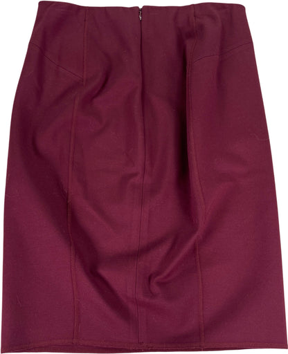 Ann Taylor Women’s Burgundy Stretch Straight Pencil Skirt - 8