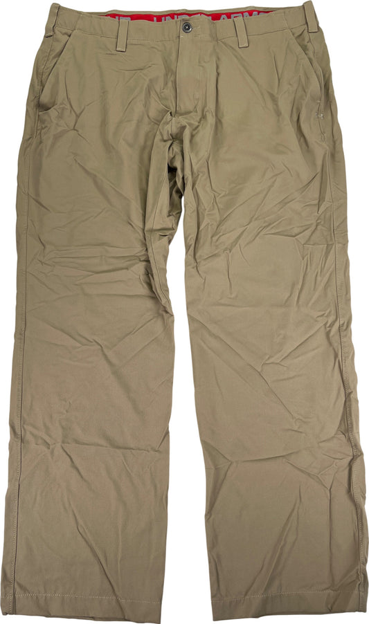 Under Armour Men’s Beige Straight Leg Athletic Golf Pants - 42