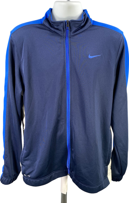 Nike Men’s Blue League Dri-Fit Long Sleeve Full Zip Athletic Sweatshirt - L