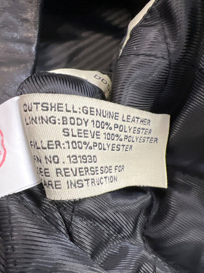 Boston Harbour Men’s Black Leather Full Zip Basic Jacket - XXL