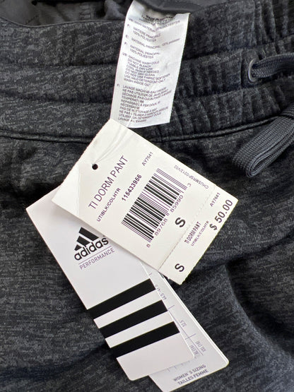 Adidas Women’s Black Heather Fleece Lined Dorm Sweatpants - S