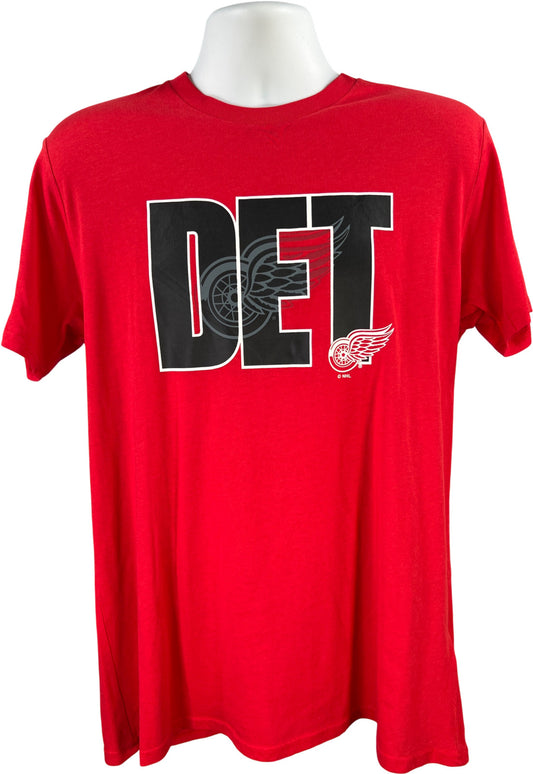 NHL Officially Licensed Men’s Red Detroit Red Wings Short Sleeve T-Shirt - L