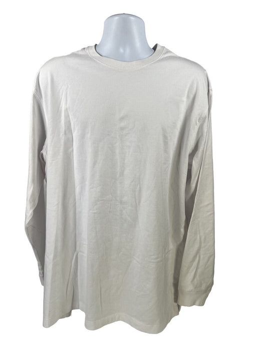 Duluth Trading Co Men's White Long Sleeve Cotton Longtail T Shirt - L