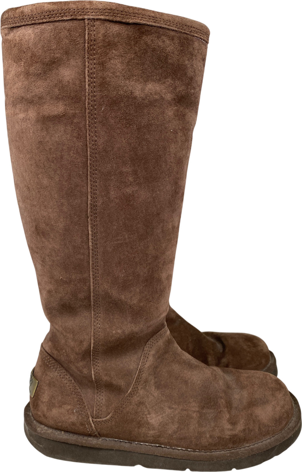 UGG Women’s Brown Knightsbridge Sherpa Lined Tall Shearling Boots - 8