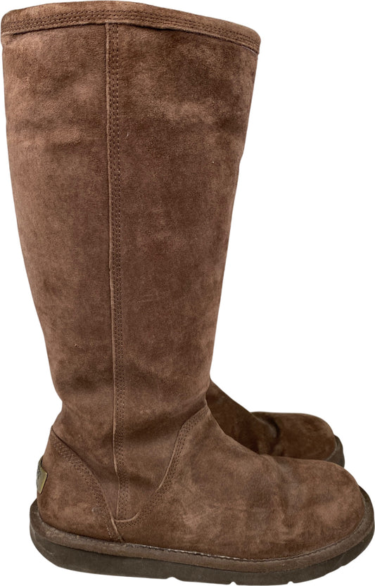 UGG Women’s Brown Knightsbridge Sherpa Lined Tall Shearling Boots - 8
