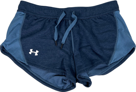 Under Armour Women’s Blue Fitted Mesh Side Sweat Shorts - M