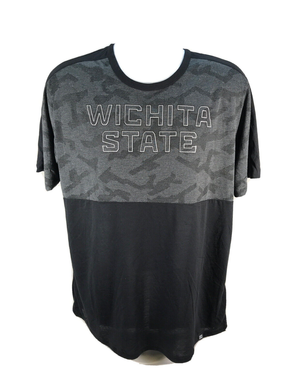 NEW Under Armour Men Black Wichita State Seamless Short Sleeve Shirt Sz L