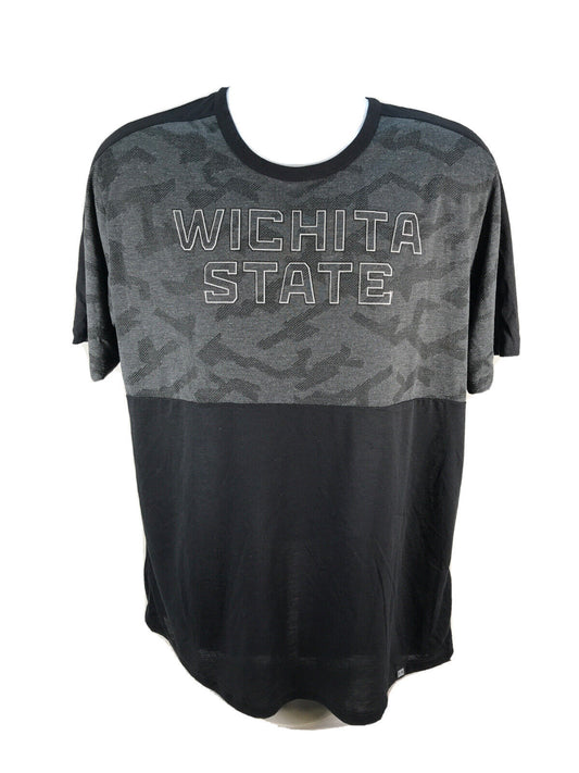 NEW Under Armour Men Black Wichita State Seamless Short Sleeve Shirt Sz L
