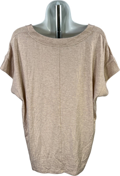 White House Black Market Women’s Beige Glamgetter Short Sleeve T-Shirt- L