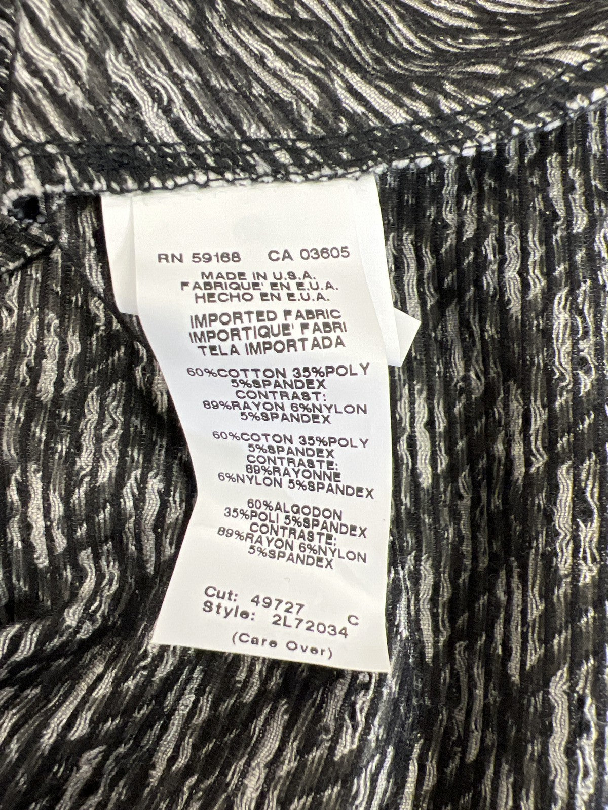 Ren Kane Women’s Black/White Sleeveless Fit and Flare Dress - L