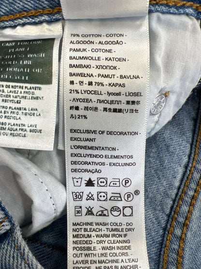 Levi’s Women’s Medium Wash Distressed Ribcage Straight Ankle Denim Jeans - 26