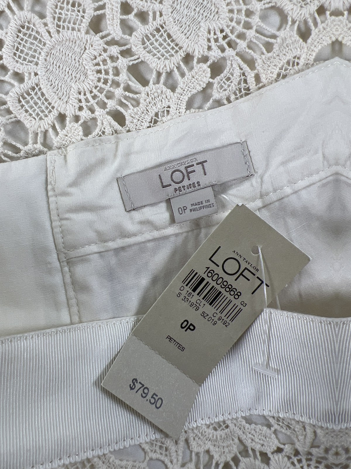 LOFT Women’s Ivory Lace Lined A-Line Skirt - 0 Petite