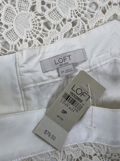 LOFT Women’s Ivory Lace Lined A-Line Skirt - 0 Petite