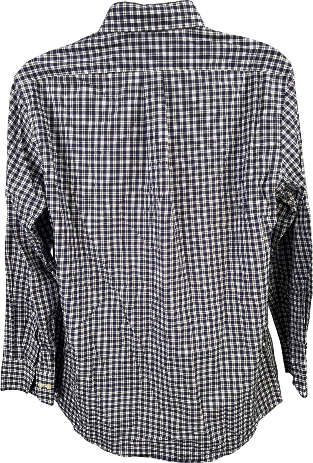 Lauren Ralph Lauren Men’s Blue/White Plaid Slim Fit Button Up Shirt - 17 34/35