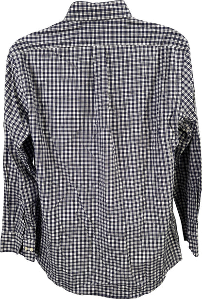Lauren Ralph Lauren Men’s Blue/White Plaid Slim Fit Button Up Shirt - 17 34/35