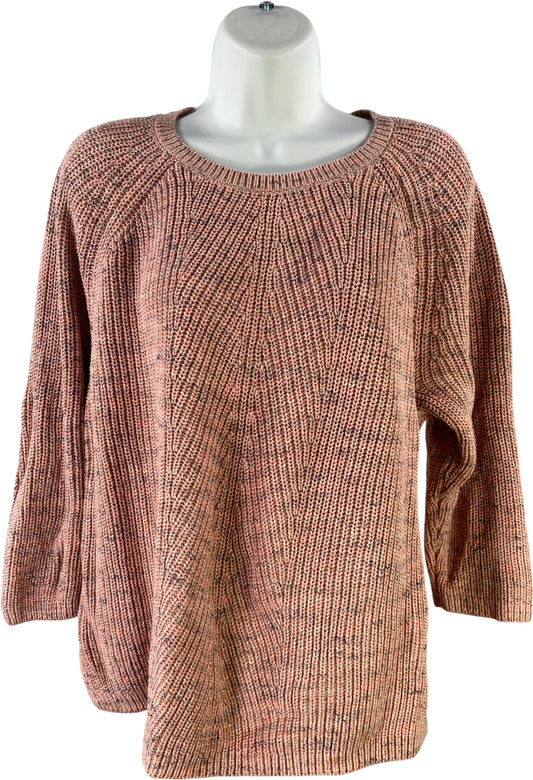 J.Jill Women’s Pink 3/4 Sleeve Knit Sweater - L