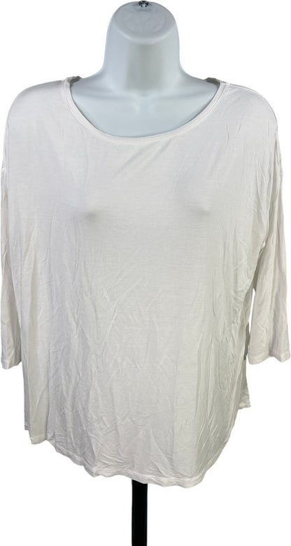 Majestic Paris for Neiman Marcus Women’s White 3/4 Sleeve Shirt - 3