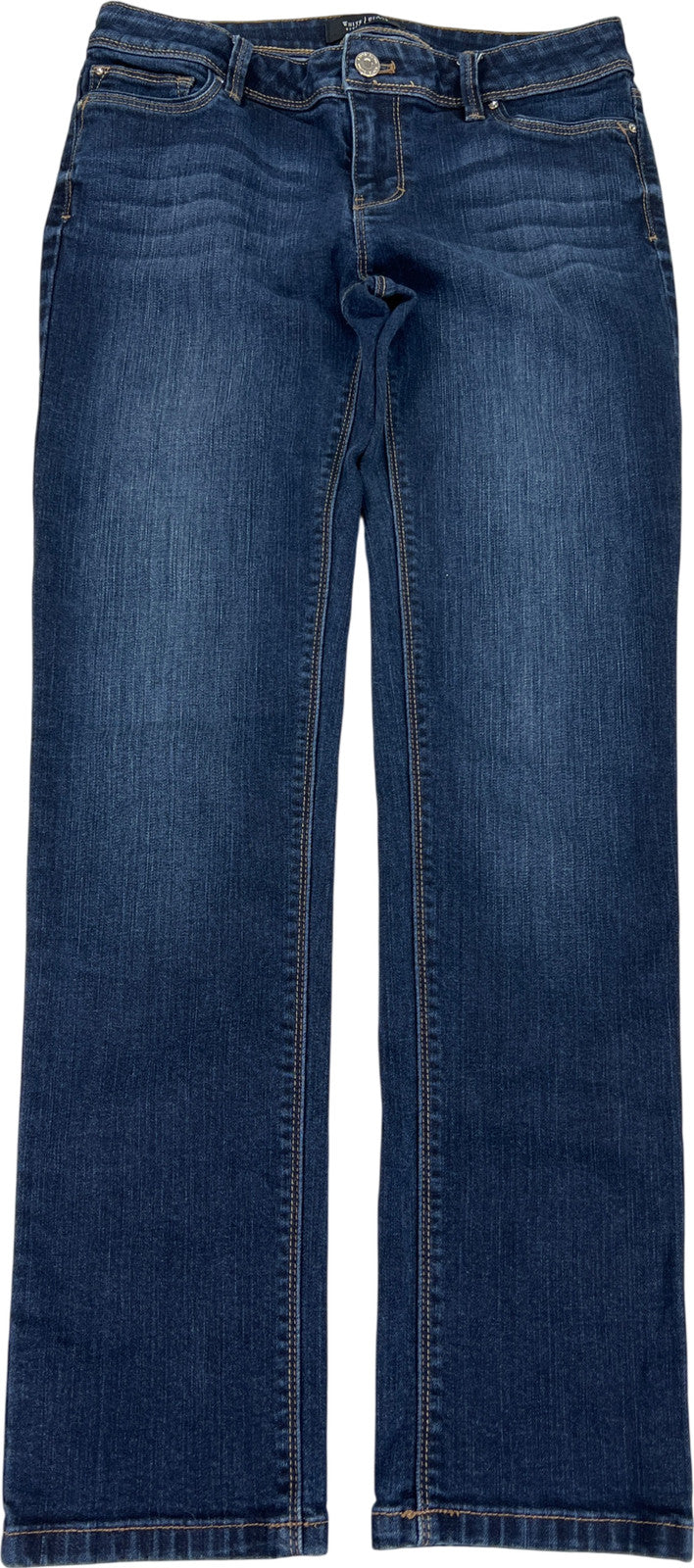 White House Black Market Women’s Dark Wash Low Slim Leg Denim Jeans - 2 Short