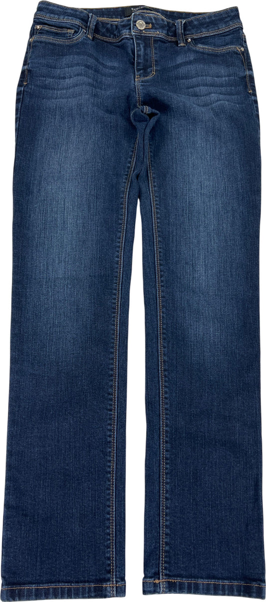 White House Black Market Women’s Dark Wash Low Slim Leg Denim Jeans - 2 Short