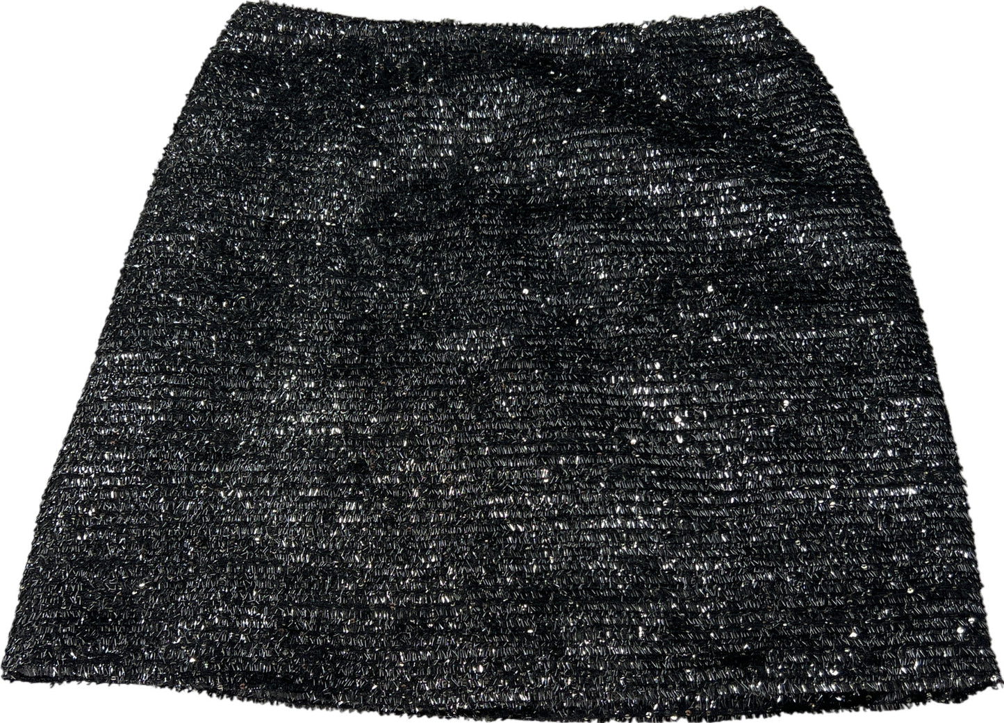 Hutch Anthropologie Women’s Silver Metallic Textured Straight Skirt - M