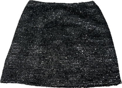 Hutch Anthropologie Women’s Silver Metallic Textured Straight Skirt - M
