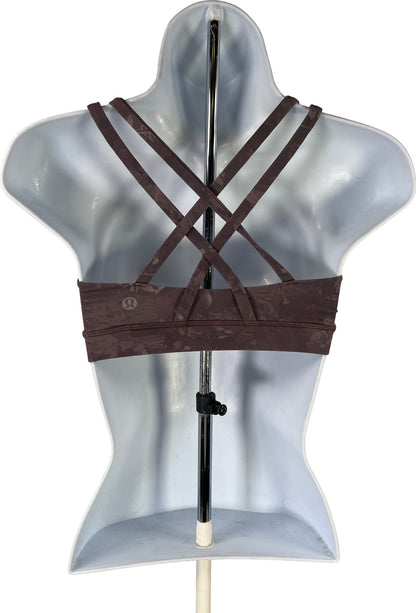 Lululemon Women’s Purple Floral Energy Sports Bra - No pads- 2