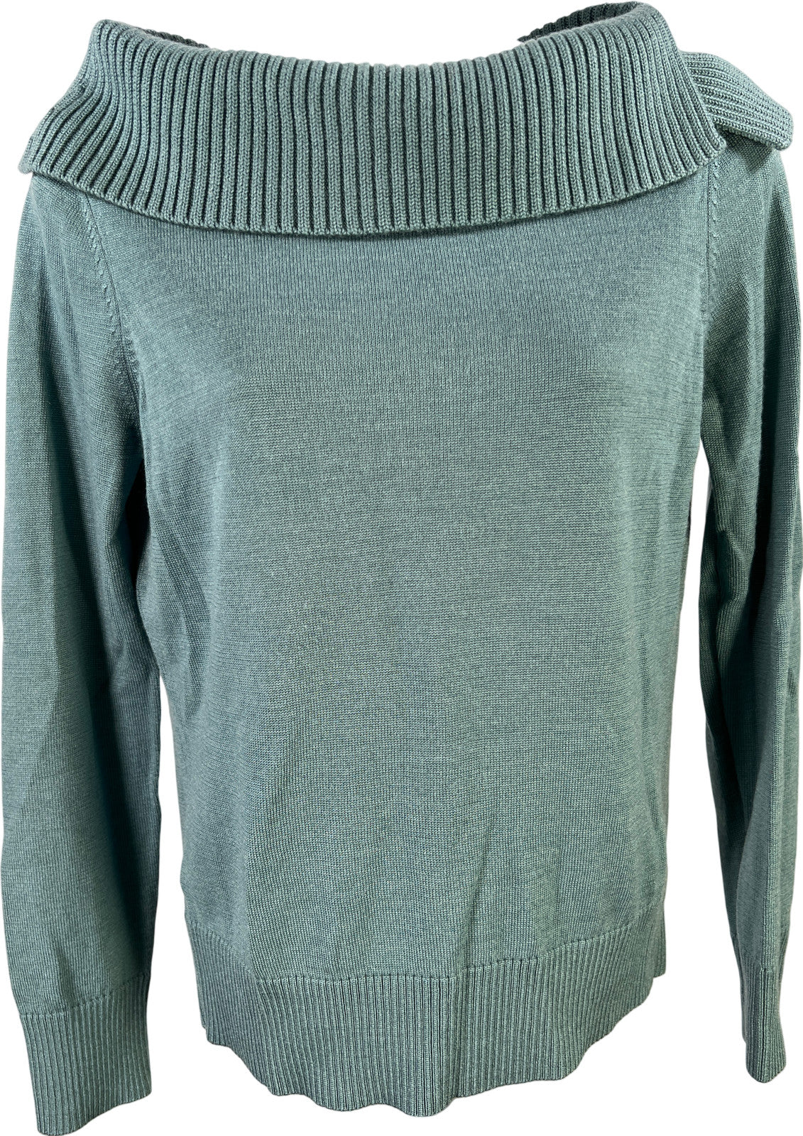Ann Taylor Women’s Blue Long Sleeve Cowl Neck Sweater - M Petite