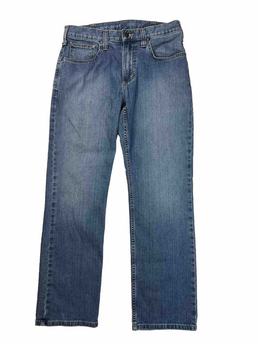 Carhartt Men's Medium Wash Relaxed Fit Straight Jeans - 32x30