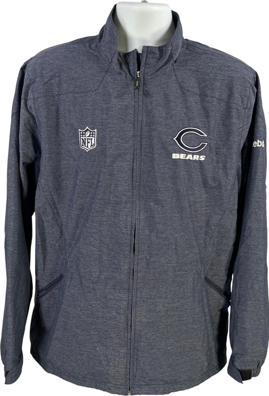 Reebok Onfield Men’s Blue NLF Chicago Bears Full Zip Windbreaker Jacket - L