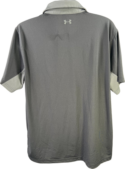 Under Armour Men’s Black/Gray HeatGear Short Sleeve Athletic Polo Shirt - 2XL