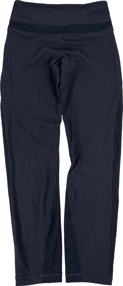 Athleta Women’s Black Luxe Mesh 7/8 Tight Leggings - S