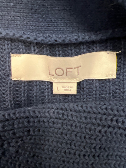 LOFT Women’s Blue Long Sleeve Button Up Cardigan Sweater - L