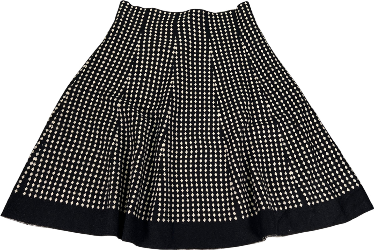 Max Studio Women’s Black/Beige Pull On A-Line Sweater Skirt - M/L