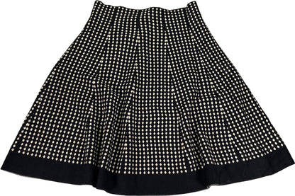 Max Studio Women’s Black/Beige Pull On A-Line Sweater Skirt - M/L