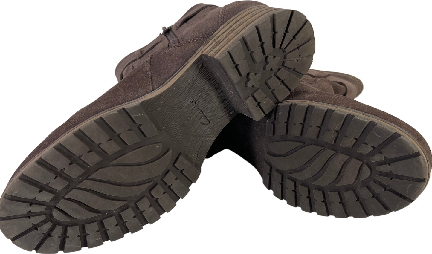 Clarks Collection Women’s Gray Suede Marana Amber Ankle Boots - 7