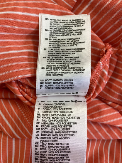 Adidas Men’s Pink Striped Short Sleeve Climalite Athletic Golf Polo Shirt - 2XL