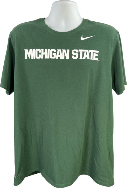 Nike Men’s Green MSU Michigan State Spartans Athletic Cut T-Shirt - XL