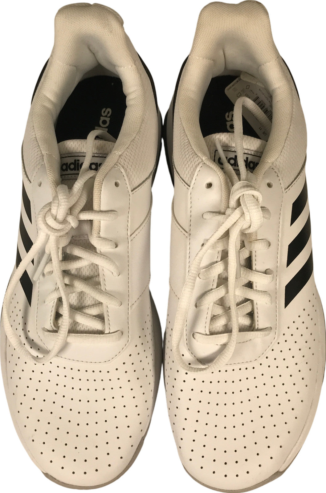 Adidas Men’s White Courtsmash Lace Up Court Athletic Sneakers - 11