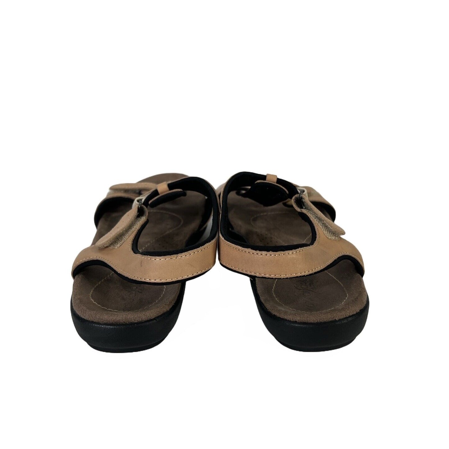 Natural Soul Women's Tan Leather Glenis Open Toe Sandals - 8 Wide